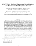 Cover page: CAPITAL: Optimal subgroup identification via constrained policy tree search