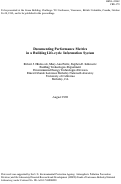 Cover page: Documenting performance metrics in a building life-cycle information system