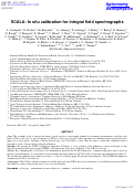 Cover page: SCALA: In situ calibration for integral field spectrographs