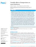 Cover page: Variable effects of temperature on insect herbivory