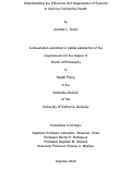 Cover page: Understanding the Influences and Organization of Systems to Improve Community Health