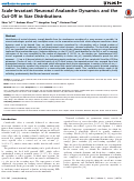 Cover page: Scale-Invariant Neuronal Avalanche Dynamics and the Cut-Off in Size Distributions