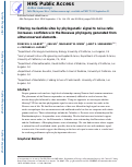 Cover page: Filtering nucleotide sites by phylogenetic signal to noise ratio increases confidence in the Neoaves phylogeny generated from ultraconserved elements