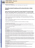 Cover page: Sleep‐Disordered Breathing and Functional Decline in Older Women