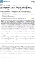 Cover page: How Do We Monitor Oxygenation during the Management of PPHN? Alveolar, Arterial, Mixed Venous Oxygen Tension or Peripheral Saturation?