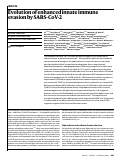 Cover page: Evolution of enhanced innate immune evasion by SARS-CoV-2