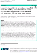 Cover page: Susceptibility antibiotic screening reveals high rates of multidrug resistance of Salmonella, Shigella and Campylobacter in HIV infected and uninfected patients from Mozambique.