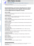 Cover page: Standard Definitions and Common Data Elements for Clinical Trials in Patients With Alcoholic Hepatitis: Recommendation From the NIAAA Alcoholic Hepatitis Consortia