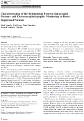 Cover page: Characterization of the Relationship Between Intracranial Pressure and Electroencephalographic Monitoring in Burst-Suppressed Patients