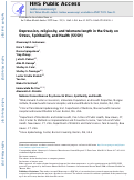 Cover page: Depression, Religiosity, and Telomere Length in the Study on Stress, Spirituality, and Health (SSSH)