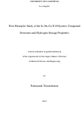 Cover page: First-Principles Study of the Li-Na-Ca-N-H System: Compound Structures and Hydrogen-Storage Properties