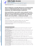 Cover page: Impact of Adherence to Quality Measures for Localized Prostate Cancer on Patient-reported Health-related Quality of Life Outcomes, Patient Satisfaction, and Treatment-related Complications.