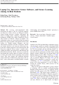 Cover page: Laptop Use, Interactive Science Software, and Science Learning Among At-Risk Students