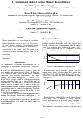 Cover page: A Computational Model of Systems Memory Reconsolidation