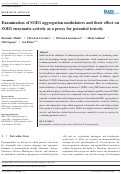 Cover page: Examination of SOD1 aggregation modulators and their effect on SOD1 enzymatic activity as a proxy for potential toxicity