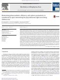 Cover page: Maximizing photosynthetic efficiency and culture productivity in cyanobacteria upon minimizing the phycobilisome light-harvesting antenna size