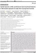 Cover page: Spatial dynamics within and between brain functional domains: A hierarchical approach to study time‐varying brain function