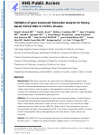 Cover page: Validation of Gene Expression Biomarker Analysis for Biopsy-based Clinical Trials in Crohn's Disease