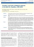 Cover page: Prevalence and Trends of Metabolic Syndrome in the Adult U.S. Population, 1999–2010