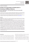 Cover page: Health Care Expenditures Attributable to Smoking in Military Veterans