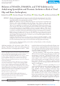 Cover page: Relation of NSAIDs, DMARDs, and TNF Inhibitors for Ankylosing Spondylitis and Psoriatic Arthritis to Risk of Total Hip and Knee Arthroplasty.