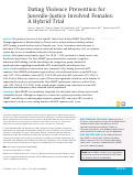 Cover page: Dating Violence Prevention for Juvenile-Justice Involved Females: A Hybrid Trial.