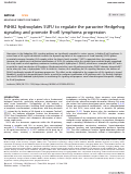 Cover page: P4HA2 hydroxylates SUFU to regulate the paracrine Hedgehog signaling and promote B-cell lymphoma progression.