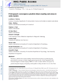 Cover page: Print-Speech Convergence Predicts Future Reading Outcomes in Early Readers