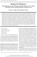 Cover page: Homes for Hunters? Exploring the Concept of Home at Hunter-Gatherer Sites in Upper Paleolithic Europe and Epipaleolithic Southwest Asia