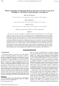 Cover page: Winter orographic precipitation ratios in the Sierra Nevada - Large-scale atmospheric circulations and hydrologic consequences