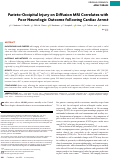 Cover page: Parieto-Occipital Injury on Diffusion MRI Correlates with Poor Neurologic Outcome following Cardiac Arrest