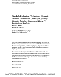 Cover page: Travinfo Evaluation (technology Element) Traveler Information Center (tic) Study: Operator Interface Component-phase Iv: Institutional Analysis