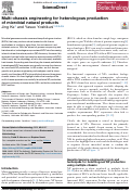 Cover page: Multi-chassis engineering for heterologous production of microbial natural products