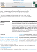 Cover page: Health care utilization among women of reproductive age living in public husing: Associations across six public housing sites in San Francisco