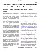 Cover page: OBSrange: A New Tool for the Precise Remote Location of Ocean‐Bottom Seismometers