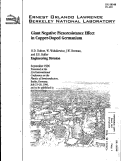 Cover page: Giant Negative Piezoresistance Effect in Copper-Doped Germanium