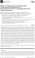 Cover page: Effects of Kifunensine on Production and N-Glycosylation Modification of Butyrylcholinesterase in a Transgenic Rice Cell Culture Bioreactor