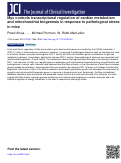 Cover page: Myc controls transcriptional regulation of cardiac metabolism and mitochondrial biogenesis in response to pathological stress in mice