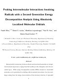Cover page: Probing radical–molecule interactions with a second generation energy decomposition analysis of DFT calculations using absolutely localized molecular orbitals
