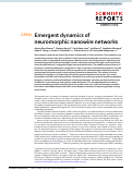 Cover page: Emergent dynamics of neuromorphic nanowire networks.