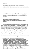 Cover page: Inequality and Globalization: A Comment on Firebaugh and Goesling