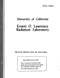 Cover page: SULFATE REDUCTION BY BACTERIA