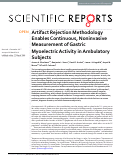 Cover page: Artifact Rejection Methodology Enables Continuous, Noninvasive Measurement of Gastric Myoelectric Activity in Ambulatory Subjects