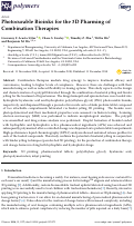 Cover page: Photocurable Bioinks for the 3D Pharming of Combination Therapies