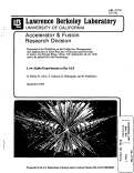 Cover page: Low alpha Experiments at the ALS