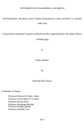 Cover page: Invisible Bodies, Devalued Labor: Contract, Reproductive Labor, and the U.S. Sunbelt, 1900-1963