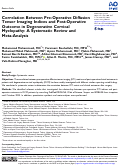 Cover page: Correlation Between Pre-Operative Diffusion Tensor Imaging Indices and Post-Operative Outcome in Degenerative Cervical Myelopathy: A Systematic Review and Meta-Analysis.