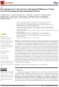 Cover page: Development of a Novel Live Attenuated Influenza A Virus Vaccine Encoding the IgA-Inducing Protein