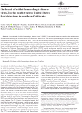 Cover page: Outbreak of rabbit hemorrhagic disease virus 2 in the southwestern United States: first detections in southern California