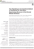 Cover page: Fyn Signaling Is Compartmentalized to Dopamine D1 Receptor Expressing Neurons in the Dorsal Medial Striatum